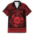 Personalized Monmouthshire Sir Fynwy Family Matching Off Shoulder Short Dress and Hawaiian Shirt Red Fleur-de-lis Celtic-inspired - Wonder Print Shop
