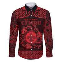 Personalized Monmouthshire Sir Fynwy Family Matching Puletasi and Hawaiian Shirt Red Fleur-de-lis Celtic-inspired - Wonder Print Shop