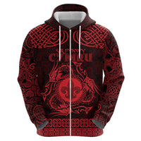 Personalized Monmouthshire Sir Fynwy Hoodie Red Fleur-de-lis Celtic-inspired - Wonder Print Shop