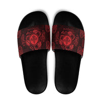 Personalized Monmouthshire Sir Fynwy Slide Sandals Red Fleur-de-lis Celtic-inspired - Wonder Print Shop