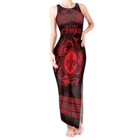 Personalized Monmouthshire Sir Fynwy Tank Maxi Dress Red Fleur-de-lis Celtic-inspired - Wonder Print Shop