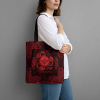 Personalized Monmouthshire Sir Fynwy Tote Bag Red Fleur-de-lis Celtic-inspired - Wonder Print Shop