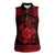 Personalized Monmouthshire Sir Fynwy Women Sleeveless Polo Shirt Red Fleur-de-lis Celtic-inspired - Wonder Print Shop