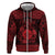 Personalized Monmouthshire Sir Fynwy Zip Hoodie Red Fleur-de-lis Celtic-inspired - Wonder Print Shop