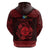 Personalized Monmouthshire Sir Fynwy Zip Hoodie Red Fleur-de-lis Celtic-inspired - Wonder Print Shop