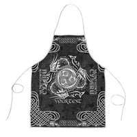 Personalized Montgomeryshire Sir Drefaldwyn Apron Black Water Triskele Celtic-inspired - Wonder Print Shop