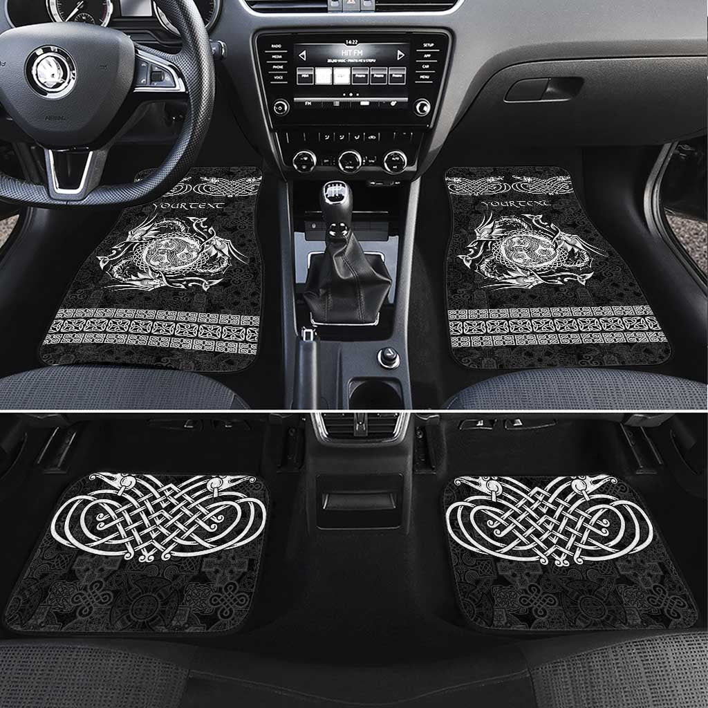 Personalized Montgomeryshire Sir Drefaldwyn Car Mats Black Water Triskele Celtic-inspired - Wonder Print Shop