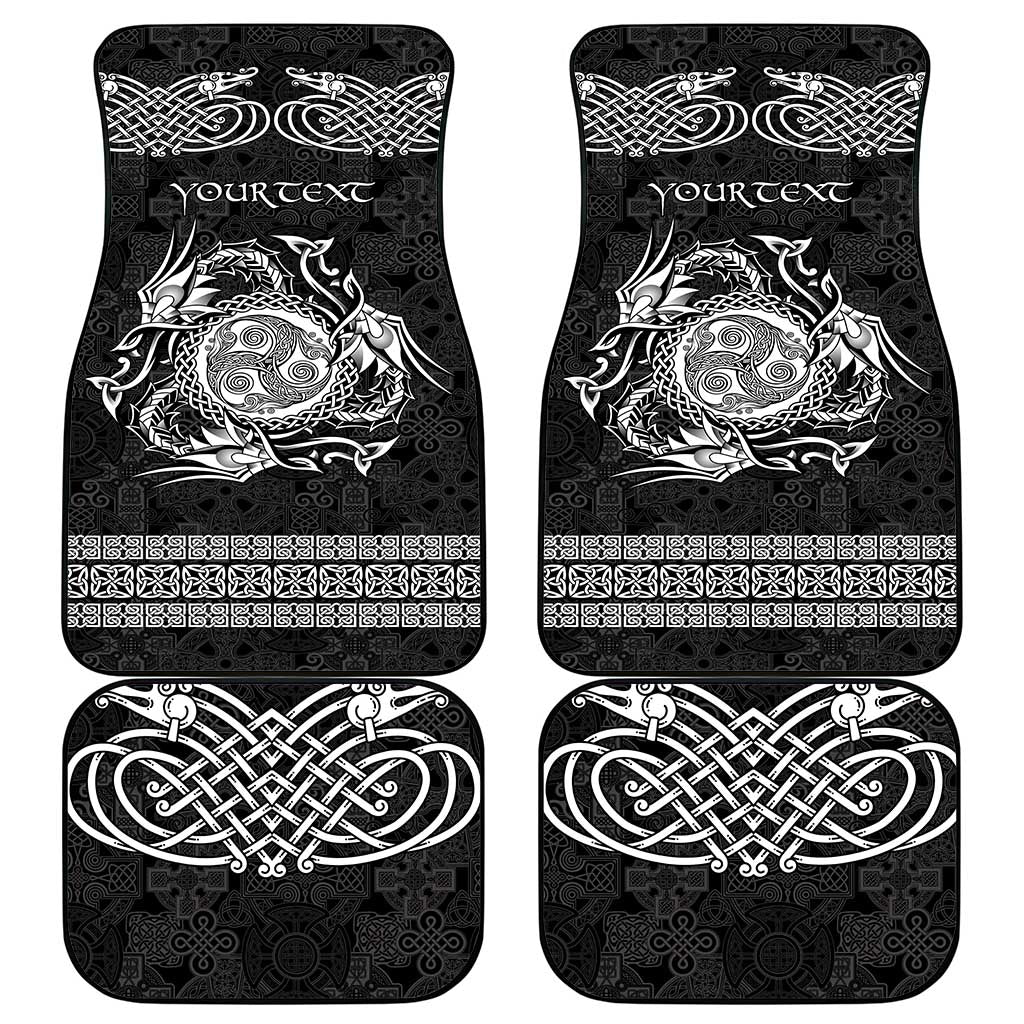 Personalized Montgomeryshire Sir Drefaldwyn Car Mats Black Water Triskele Celtic-inspired - Wonder Print Shop