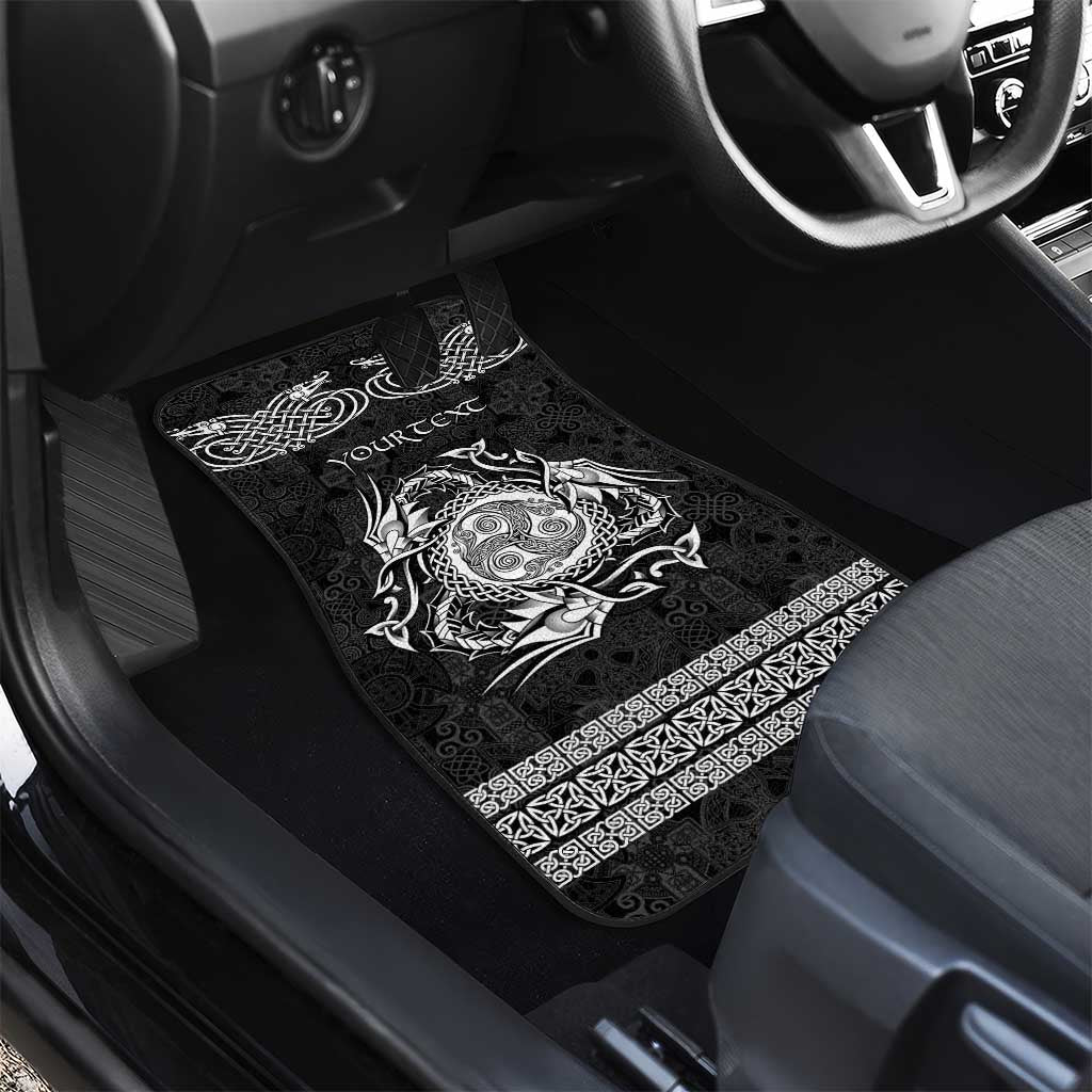 Personalized Montgomeryshire Sir Drefaldwyn Car Mats Black Water Triskele Celtic-inspired - Wonder Print Shop
