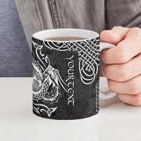 Personalized Montgomeryshire Sir Drefaldwyn Ceramic Mug Black Water Triskele Celtic-inspired - Wonder Print Shop