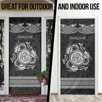 Personalized Montgomeryshire Sir Drefaldwyn Door Cover Black Water Triskele Celtic-inspired - Wonder Print Shop