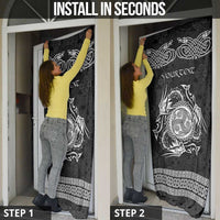 Personalized Montgomeryshire Sir Drefaldwyn Door Cover Black Water Triskele Celtic-inspired - Wonder Print Shop