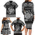 Personalized Montgomeryshire Sir Drefaldwyn Family Matching Long Sleeve Bodycon Dress and Hawaiian Shirt Black Water Triskele Celtic-inspired - Wonder Print Shop