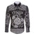 Personalized Montgomeryshire Sir Drefaldwyn Family Matching Long Sleeve Bodycon Dress and Hawaiian Shirt Black Water Triskele Celtic-inspired - Wonder Print Shop