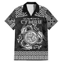 Personalized Montgomeryshire Sir Drefaldwyn Family Matching Mermaid Dress and Hawaiian Shirt Black Water Triskele Celtic-inspired - Wonder Print Shop