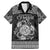 Personalized Montgomeryshire Sir Drefaldwyn Family Matching Mermaid Dress and Hawaiian Shirt Black Water Triskele Celtic-inspired - Wonder Print Shop