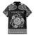 Personalized Montgomeryshire Sir Drefaldwyn Family Matching Mermaid Dress and Hawaiian Shirt Black Water Triskele Celtic-inspired - Wonder Print Shop