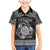 Personalized Montgomeryshire Sir Drefaldwyn Family Matching Mermaid Dress and Hawaiian Shirt Black Water Triskele Celtic-inspired - Wonder Print Shop