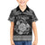 Personalized Montgomeryshire Sir Drefaldwyn Family Matching Short Sleeve Bodycon Dress and Hawaiian Shirt Black Water Triskele Celtic-inspired - Wonder Print Shop
