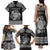 Personalized Montgomeryshire Sir Drefaldwyn Family Matching Tank Maxi Dress and Hawaiian Shirt Black Water Triskele Celtic-inspired - Wonder Print Shop