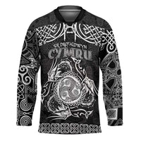 Personalized Montgomeryshire Sir Drefaldwyn Hockey Jersey Black Water Triskele Celtic-inspired - Wonder Print Shop