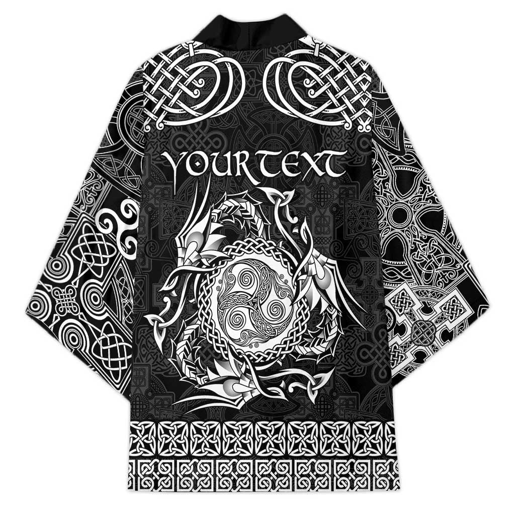 Personalized Montgomeryshire Sir Drefaldwyn Kimono Black Water Triskele Celtic-inspired - Wonder Print Shop