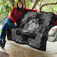 Personalized Montgomeryshire Sir Drefaldwyn Quilt Black Water Triskele Celtic-inspired - Wonder Print Shop