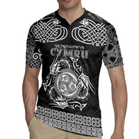 Personalized Montgomeryshire Sir Drefaldwyn Rugby Jersey Black Water Triskele Celtic-inspired - Wonder Print Shop