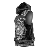 Personalized Montgomeryshire Sir Drefaldwyn Sleeveless Hoodie Black Water Triskele Celtic-inspired - Wonder Print Shop