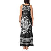 Personalized Montgomeryshire Sir Drefaldwyn Tank Maxi Dress Black Water Triskele Celtic-inspired - Wonder Print Shop