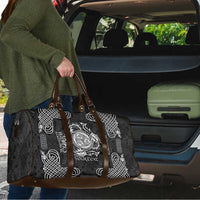 Personalized Montgomeryshire Sir Drefaldwyn Travel Bag Black Water Triskele Celtic-inspired - Wonder Print Shop