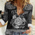 Personalized Montgomeryshire Sir Drefaldwyn Women Casual Shirt Black Water Triskele Celtic-inspired - Wonder Print Shop