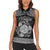 Personalized Montgomeryshire Sir Drefaldwyn Women Sleeveless Polo Shirt Black Water Triskele Celtic-inspired - Wonder Print Shop