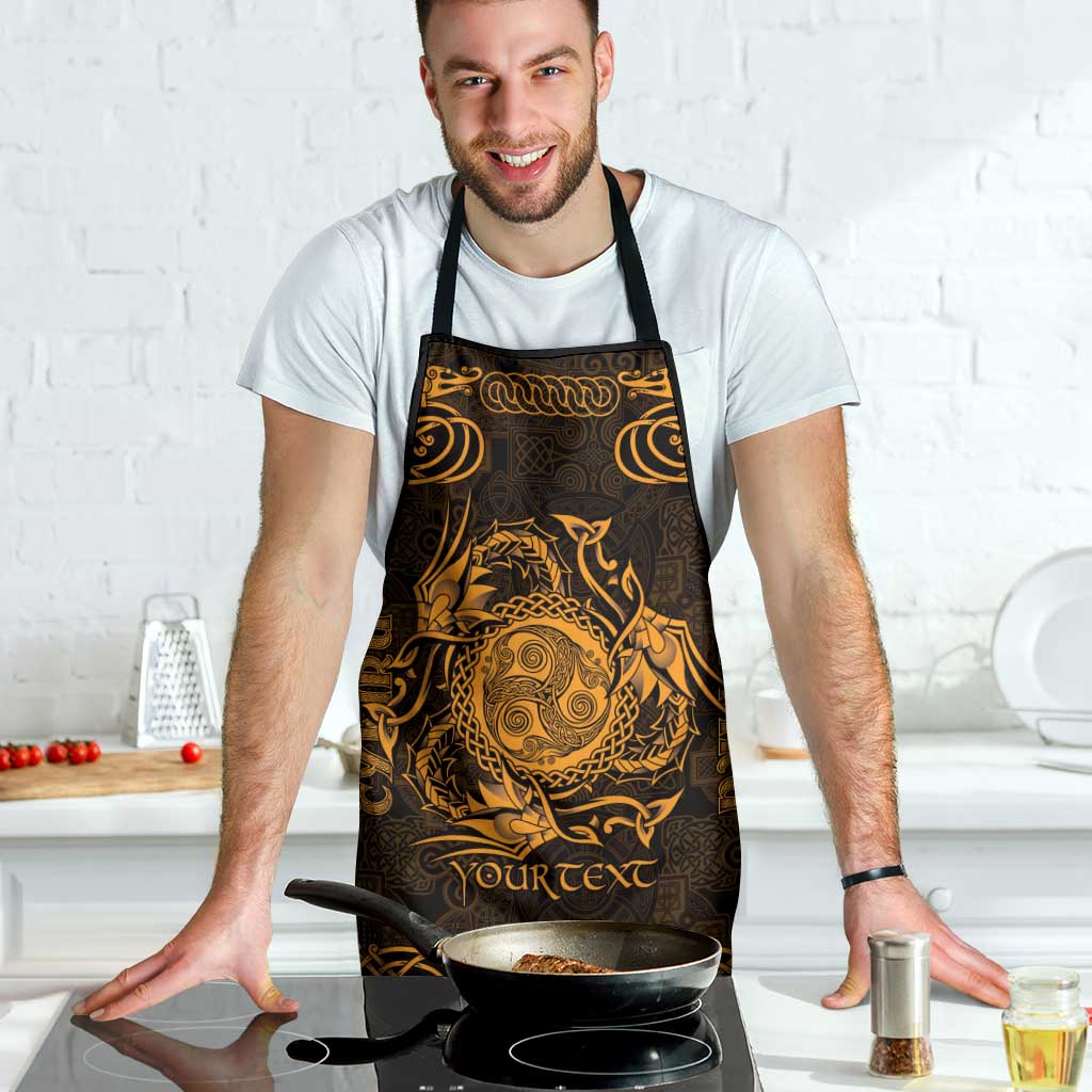 Personalized Montgomeryshire Sir Drefaldwyn Apron Gold Water Triskele Celtic-inspired - Wonder Print Shop