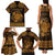 Personalized Montgomeryshire Sir Drefaldwyn Family Matching Tank Maxi Dress and Hawaiian Shirt Gold Water Triskele Celtic-inspired - Wonder Print Shop