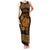 Personalized Montgomeryshire Sir Drefaldwyn Family Matching Tank Maxi Dress and Hawaiian Shirt Gold Water Triskele Celtic-inspired - Wonder Print Shop