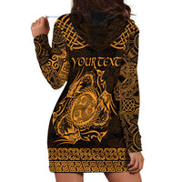 Personalized Montgomeryshire Sir Drefaldwyn Hoodie Dress Gold Water Triskele Celtic-inspired - Wonder Print Shop