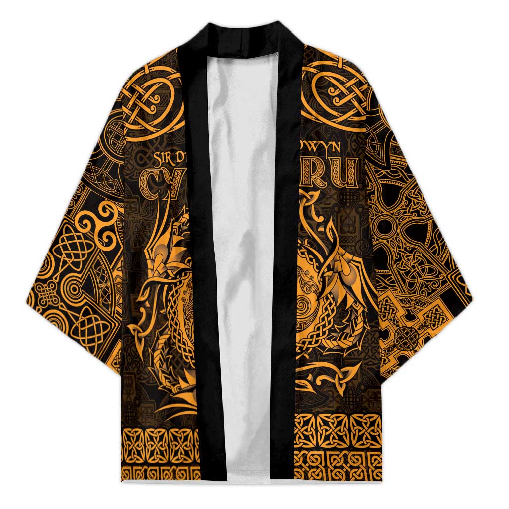 Personalized Montgomeryshire Sir Drefaldwyn Kimono Gold Water Triskele Celtic-inspired - Wonder Print Shop