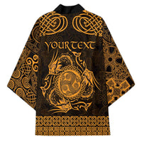 Personalized Montgomeryshire Sir Drefaldwyn Kimono Gold Water Triskele Celtic-inspired - Wonder Print Shop
