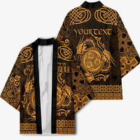 Personalized Montgomeryshire Sir Drefaldwyn Kimono Gold Water Triskele Celtic-inspired - Wonder Print Shop