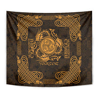 Personalized Montgomeryshire Sir Drefaldwyn Tapestry Gold Water Triskele Celtic-inspired - Wonder Print Shop