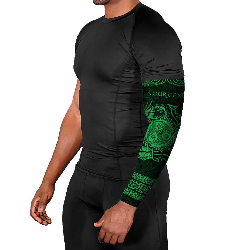 Personalized Montgomeryshire Sir Drefaldwyn Arm Sleeves Green Water Triskele Celtic-inspired - Wonder Print Shop