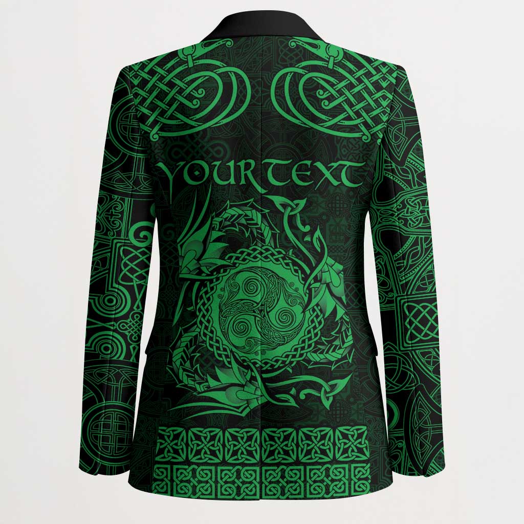 Personalized Montgomeryshire Sir Drefaldwyn Blazer Green Water Triskele Celtic-inspired - Wonder Print Shop