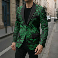 Personalized Montgomeryshire Sir Drefaldwyn Blazer Green Water Triskele Celtic-inspired - Wonder Print Shop