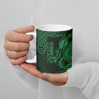Personalized Montgomeryshire Sir Drefaldwyn Ceramic Mug Green Water Triskele Celtic-inspired - Wonder Print Shop