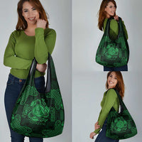 Personalized Montgomeryshire Sir Drefaldwyn Grocery Bag Green Water Triskele Celtic-inspired - Wonder Print Shop