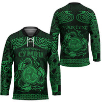 Personalized Montgomeryshire Sir Drefaldwyn Hockey Jersey Green Water Triskele Celtic-inspired - Wonder Print Shop