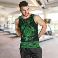 Personalized Montgomeryshire Sir Drefaldwyn Men Tank Top Green Water Triskele Celtic-inspired - Wonder Print Shop