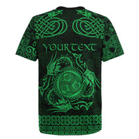 Personalized Montgomeryshire Sir Drefaldwyn Rugby Jersey Green Water Triskele Celtic-inspired - Wonder Print Shop