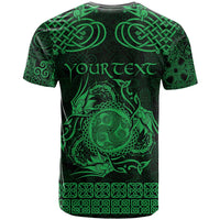 Personalized Montgomeryshire Sir Drefaldwyn T Shirt Green Water Triskele Celtic-inspired - Wonder Print Shop